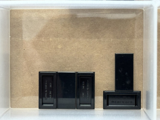 LEGO Parts - Black Tile 1 x 2 - No 3069 - QTY 5