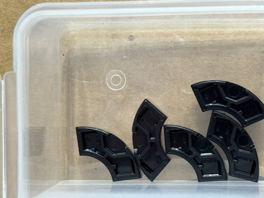 LEGO Parts - Black Tile, Round Corner 2 x 2 Macaroni - No 27925 - QTY 5