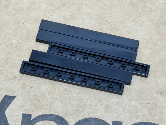 LEGO Parts - Black Tile 1 x 8 - No 4162 - QTY 5