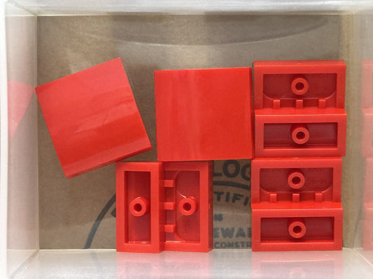 LEGO Parts - Red Slope, Curved 2 x 2 x 2/3 - No 15068 - QTY 5