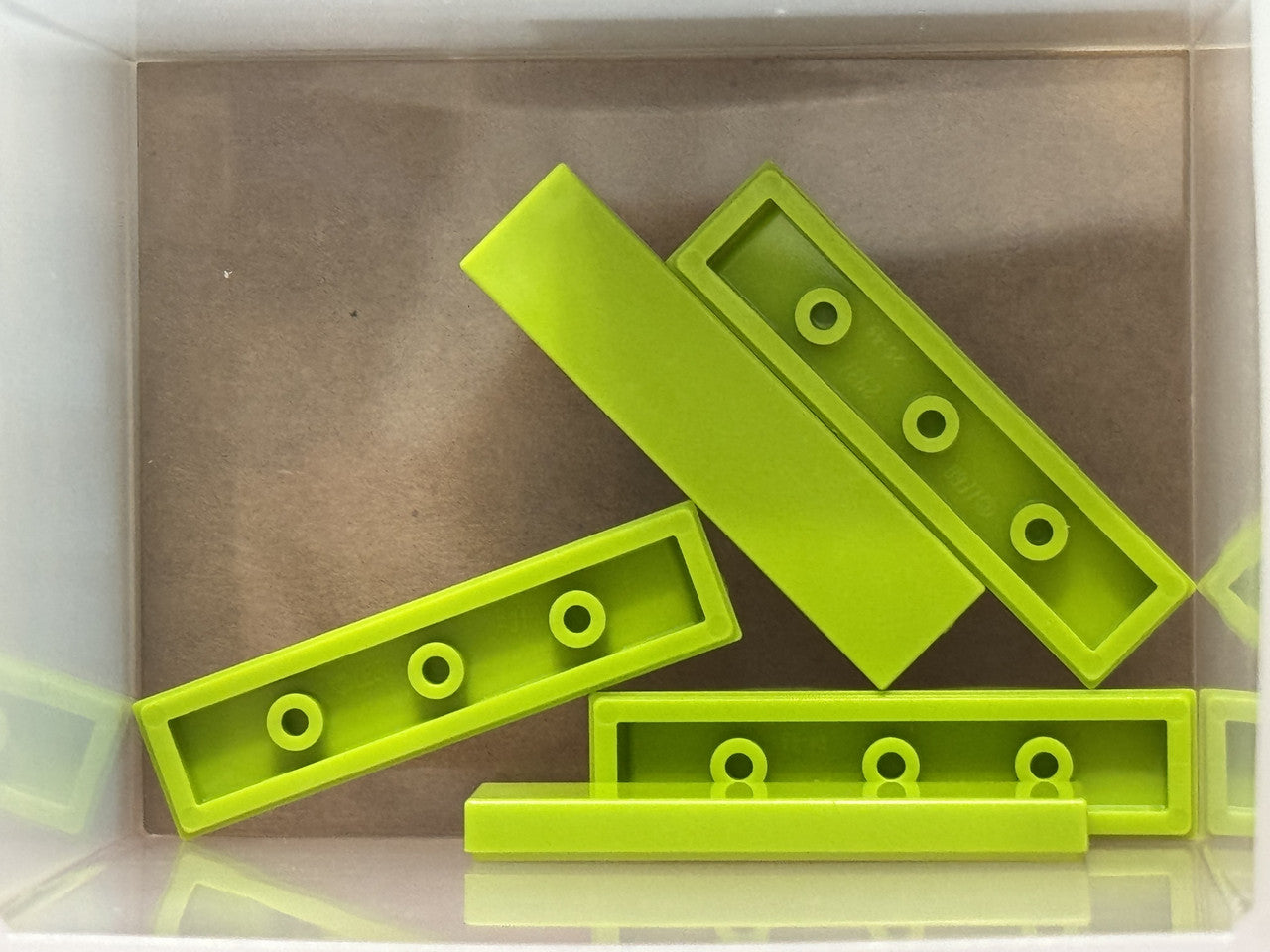 LEGO Parts - Lime Tile 1 x 4 - No 2431 - QTY 5