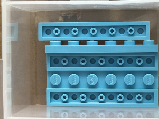 LEGO Parts - Medium Azure Plate 1 x 6 - No 3666 - QTY 5