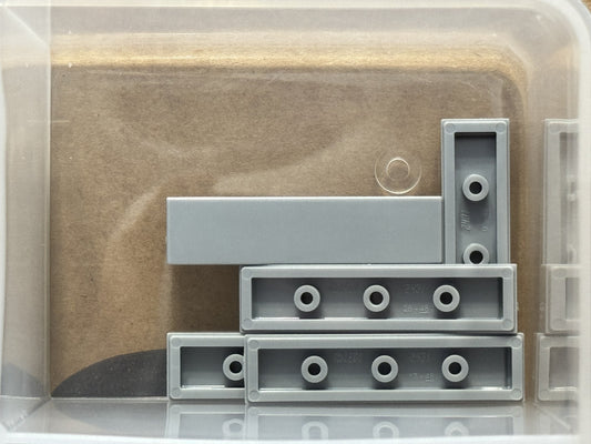 LEGO Parts - Light Bluish Gray Tile 1 x 4 - No 2431 - QTY 5