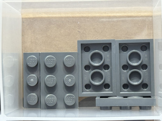 LEGO Parts - Dark Bluish Gray Plate 2 x 3 - No 3021 - QTY 5