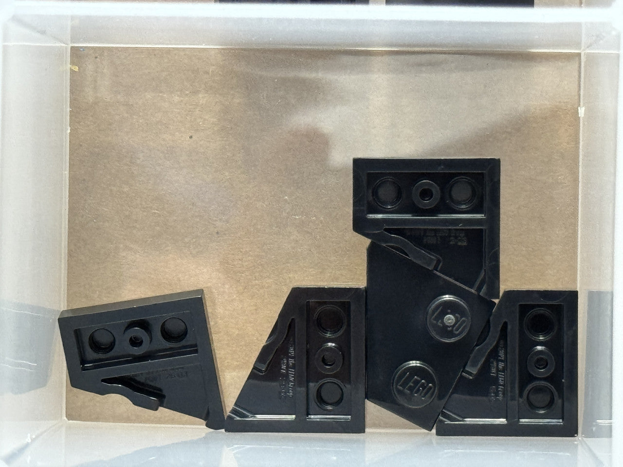 LEGO Parts - Black Wedge, Plate 2 x 2 Right - No 24307 - QTY 5