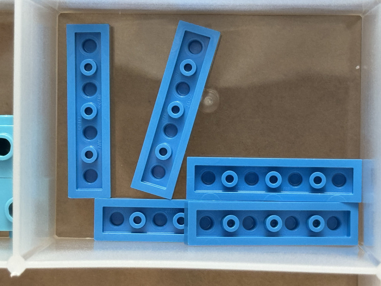 LEGO Parts - Dark Azure Plate 1 x 4 - No 3710 - QTY 5