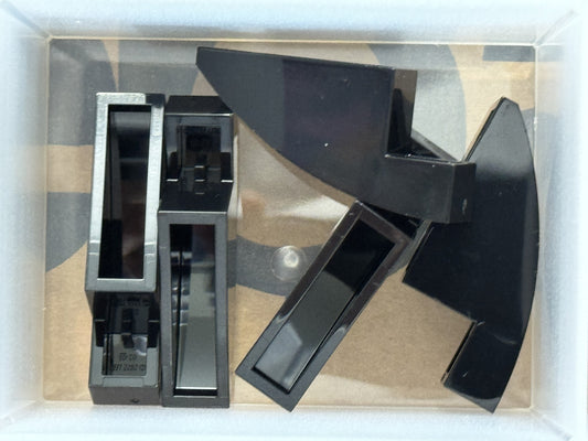 LEGO Parts - Black Slope, Curved 4 x 1 x 1 2/3 - No 3573 - QTY 5