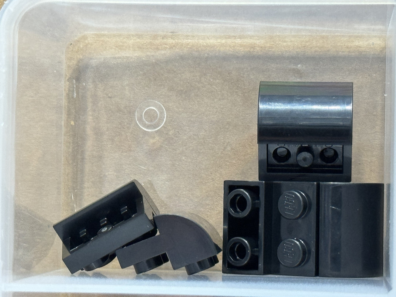 LEGO Parts - Black Slope, Curved 2 x 2 Inverted with 2 Studs - No 1750 - QTY 5
