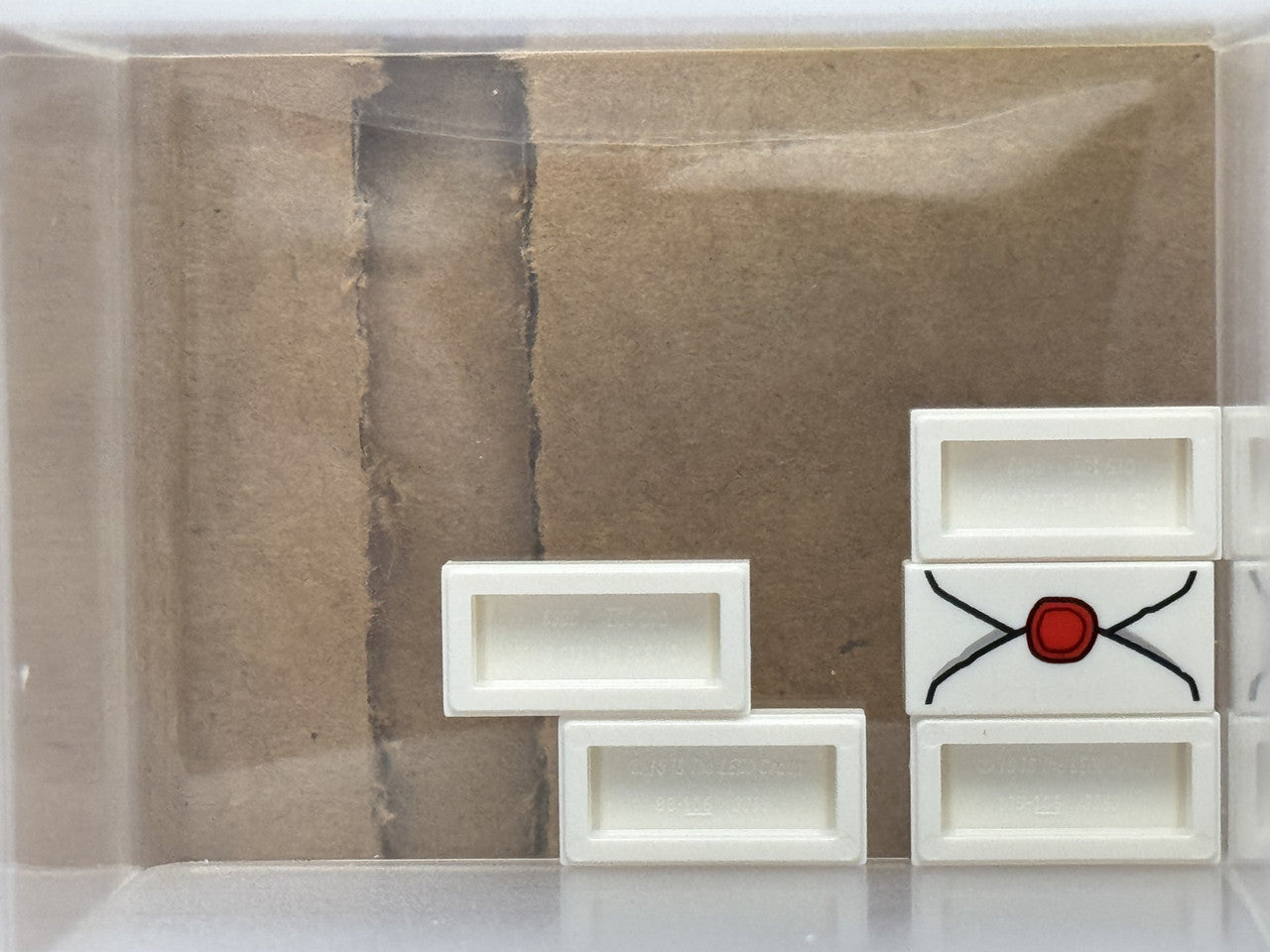 LEGO Parts - White Tile 1 x 2 with Envelope - No 3069pb0779 - QTY 5