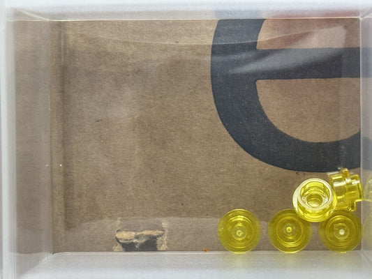 LEGO Parts - Trans-Yellow Plate, Round 1 x 1 - No 4073 - QTY 5