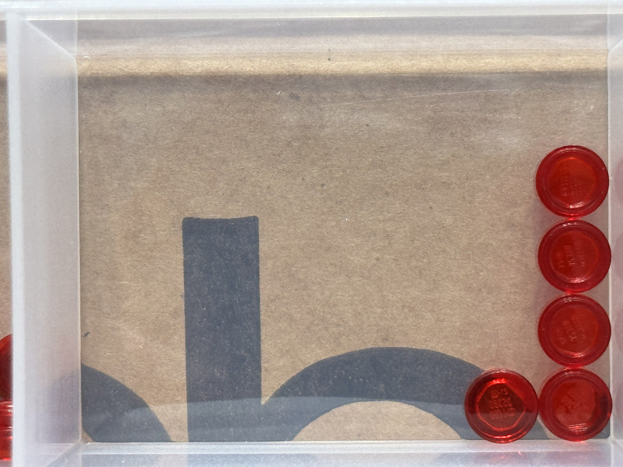 LEGO Parts - Trans-Red Tile, Round 1 x 1 - No 98138 - QTY 5