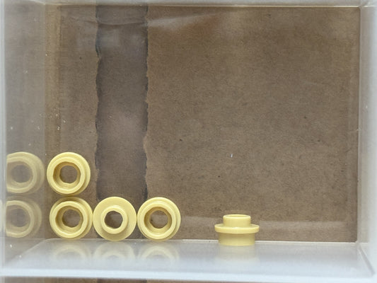 LEGO Parts - Tan Plate, Round 1 x 1 with Open Stud - No 85861 - QTY 5