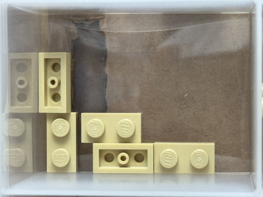 LEGO Parts - Tan Plate 1 x 2 - No 3023 - QTY 5
