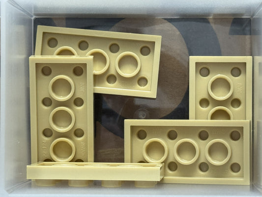 LEGO Parts - Tan Plate 2 x 4 - No 3020 - QTY 5
