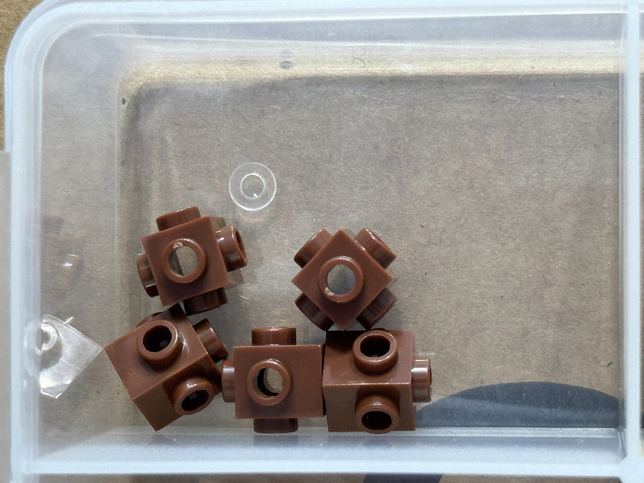LEGO Parts - Reddish Brown Brick 1 x 1 with Studs on 4 Sides - No 4733 - QTY 5