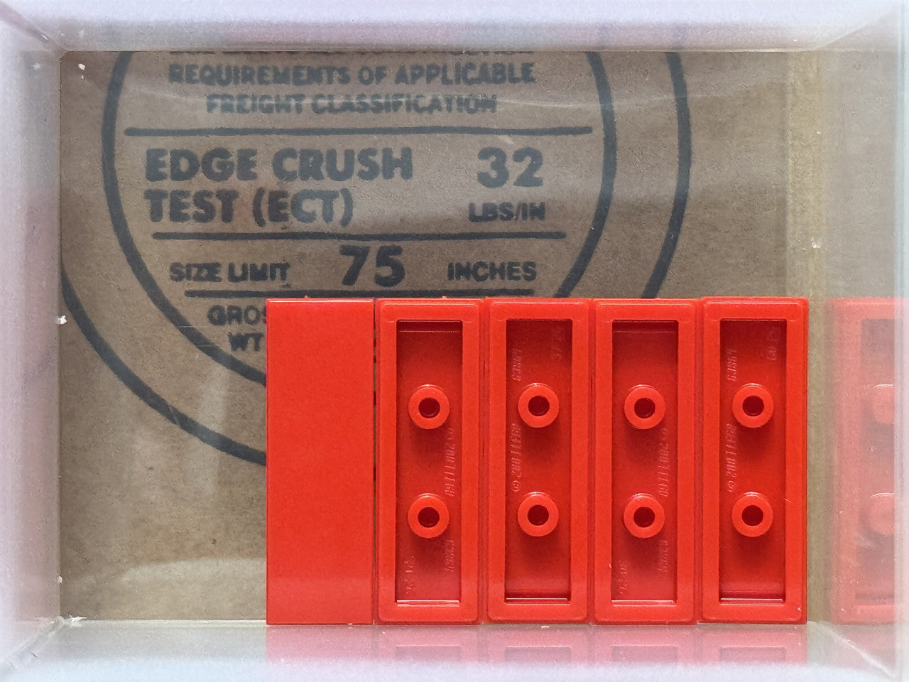 LEGO Parts - Red Tile 1 x 3 - No 63864 - QTY 5