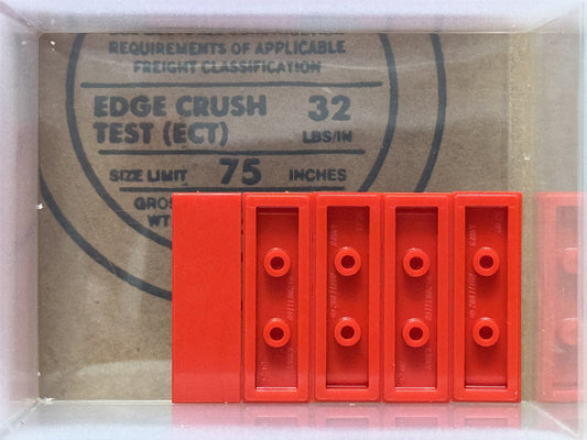 LEGO Parts - Red Tile 1 x 3 - No 63864 - QTY 5
