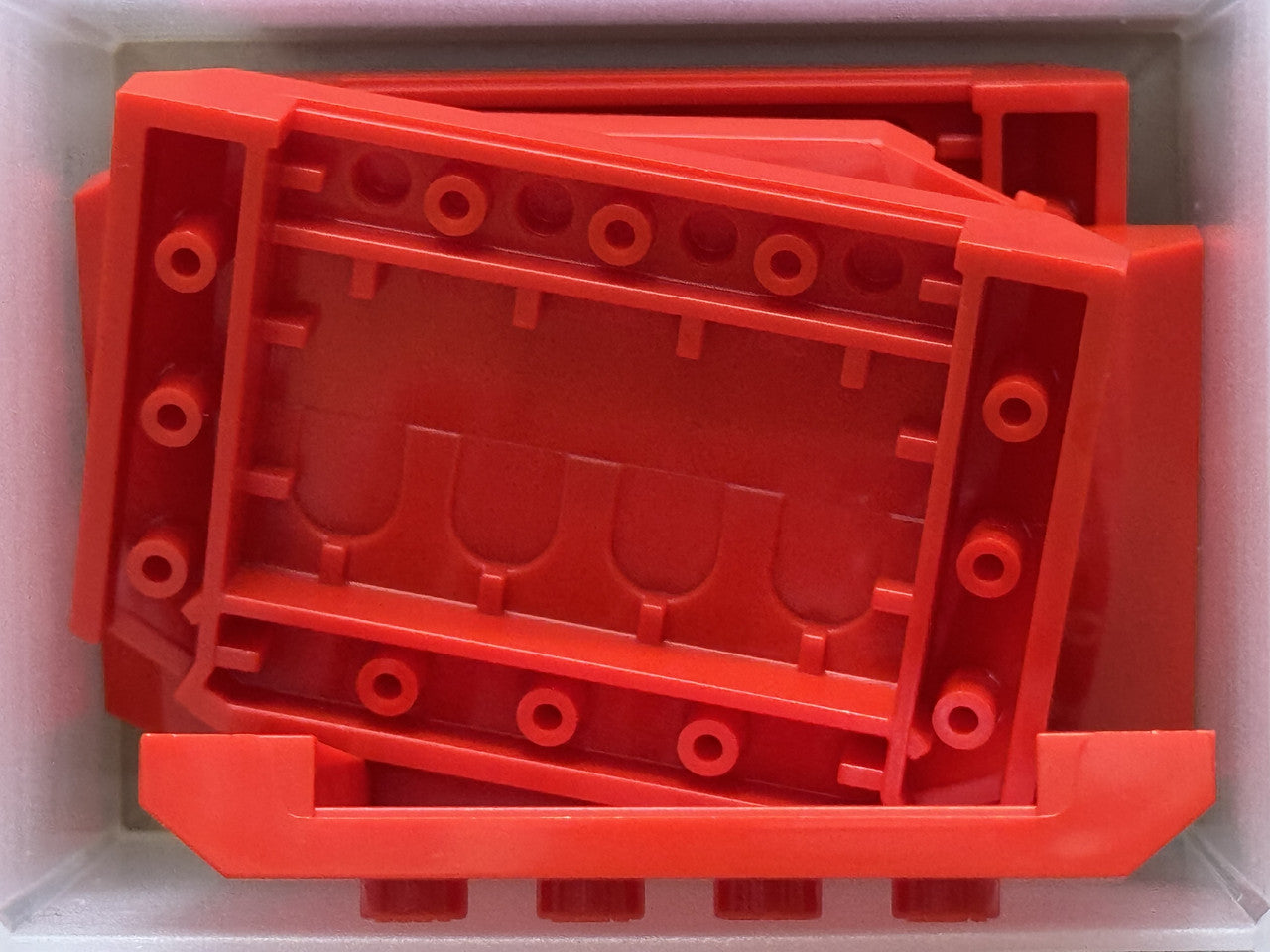 LEGO Parts - Red Wedge 4 x 6 x 2/3 Triple Curved - No 52031 - QTY 5