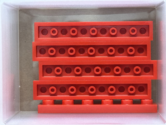 LEGO Parts - Red Plate 1 x 6 - No 3666 - QTY 5