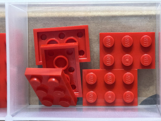 LEGO Parts - Red Plate 2 x 3 - No 3021 - QTY 5