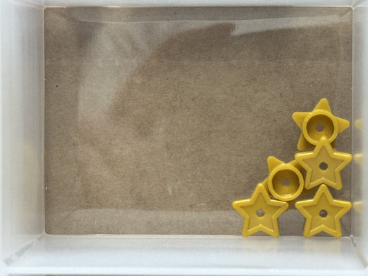 LEGO Parts - Pearl Gold Plate, Round 1 x 1 with Star - No 11609 - QTY 5