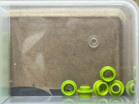 LEGO Parts - Lime Plate, Round 1 x 1 with Open Stud - No 85861 - QTY 5