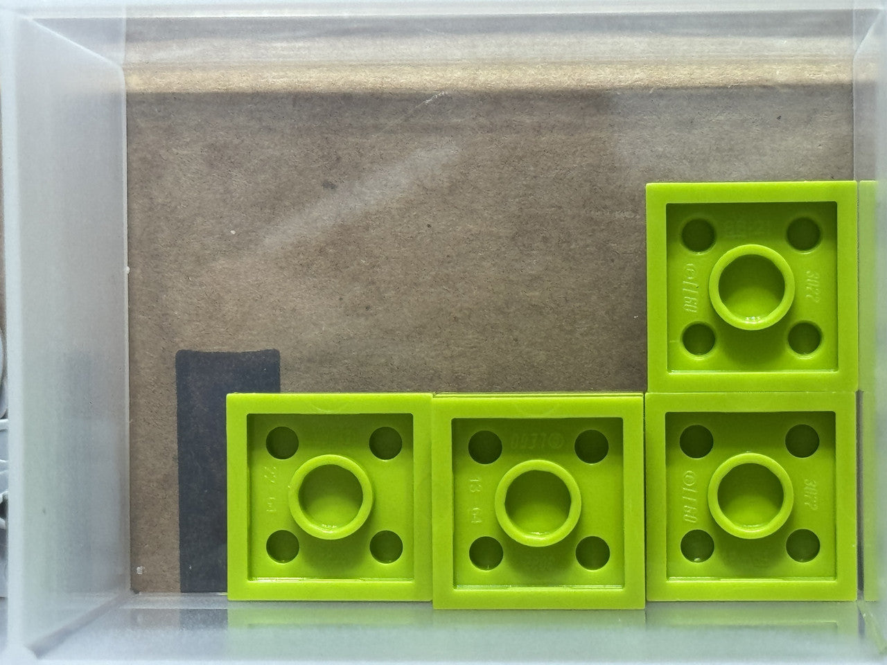 LEGO Parts - Lime Plate 2 x 2 - No 3022 - QTY 5