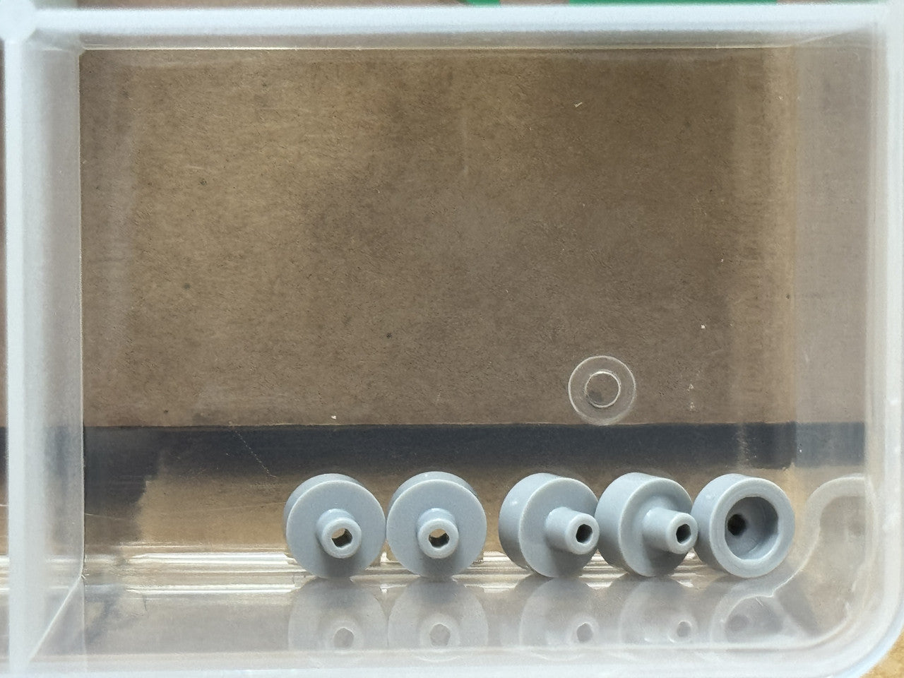 LEGO Parts - Light Bluish Gray Tile, Round 1 x 1 Bar Pin Hole - No 20482 - QTY 5
