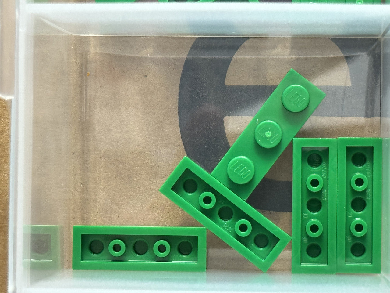 LEGO Parts - Green Plate 1 x 3 - No 3623 - QTY 5