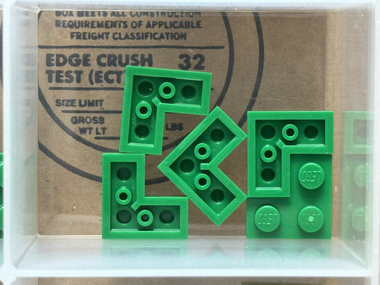 LEGO Parts - Green Plate 2 x 2 Corner - No 2420 - QTY 5