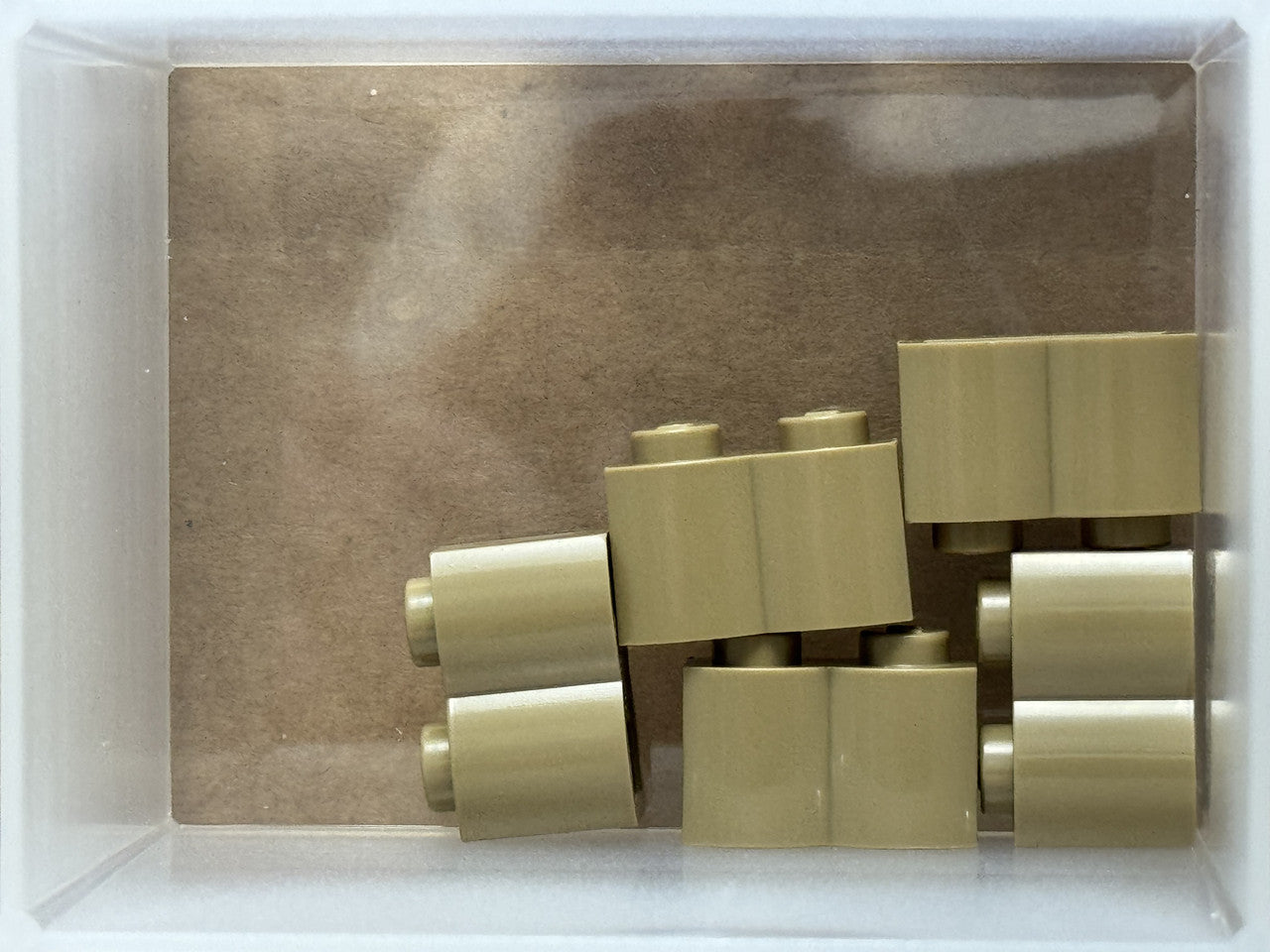 LEGO Parts - Dark Tan Brick, Modified 1 x 2 with Log Profile - No 30136 - QTY 5