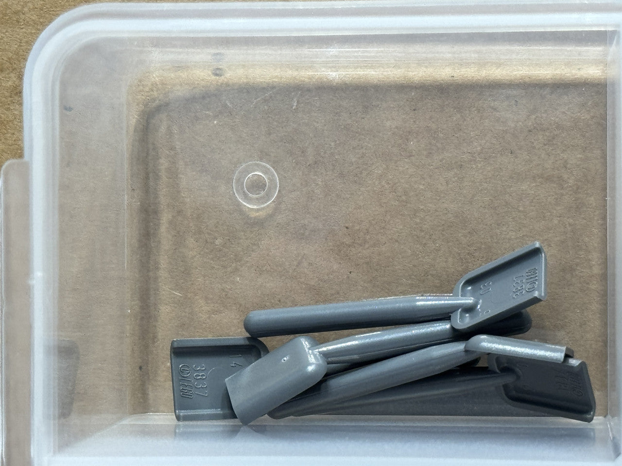 LEGO Parts - Dark Bluish Gray Minifigure Shovel / Spade - No 3837 - QTY 5