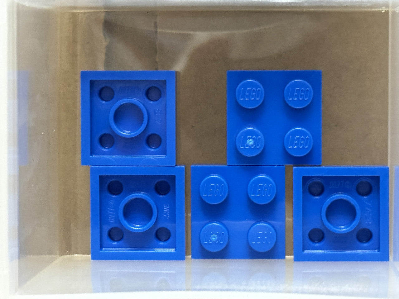 LEGO Parts - Blue Plate 2 x 2 - No 3022 - QTY 5