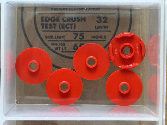 LEGO Parts - Red Tile, Round 2 x 2 with Open Stud - No 18674 - QTY 5