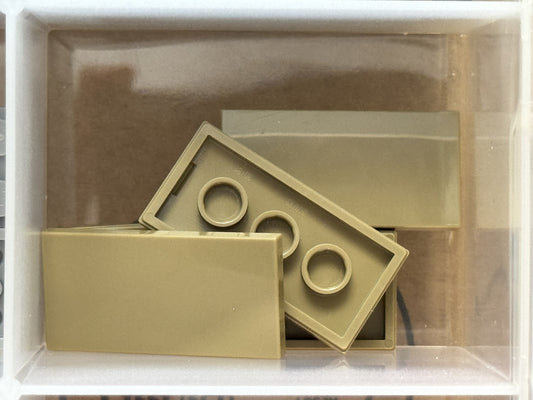 LEGO Parts - Dark Tan Tile 2 x 4 - No 87079 - QTY 5
