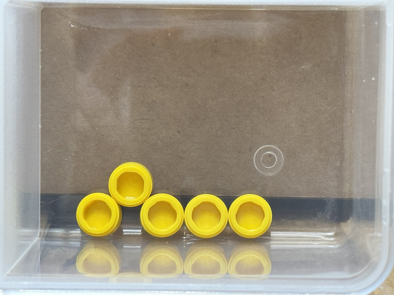 LEGO Parts - Yellow Tile, Round 1 x 1 - No 98138 - QTY 5