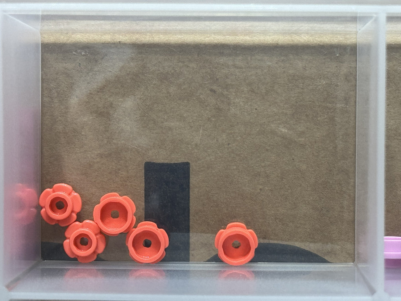 LEGO Parts - Coral Plate, Round 1 x 1 Flower Edge (5 Petals) - No 24866 - QTY 5