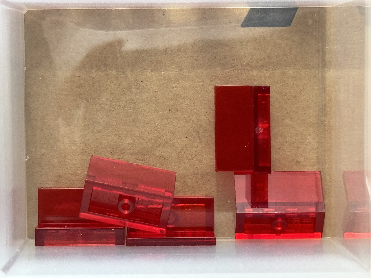 LEGO Parts - Trans-Red Panel 1 x 2 x 1 - No 4865 - QTY 5