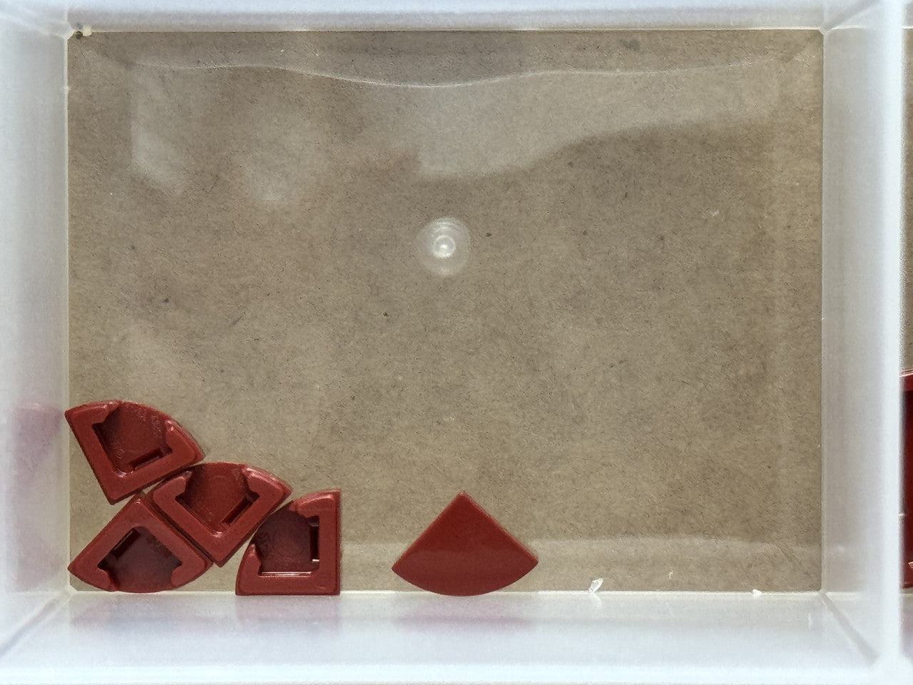 LEGO Parts - Dark Red Tile, Round 1 x 1 Quarter - No 25269 - QTY 5