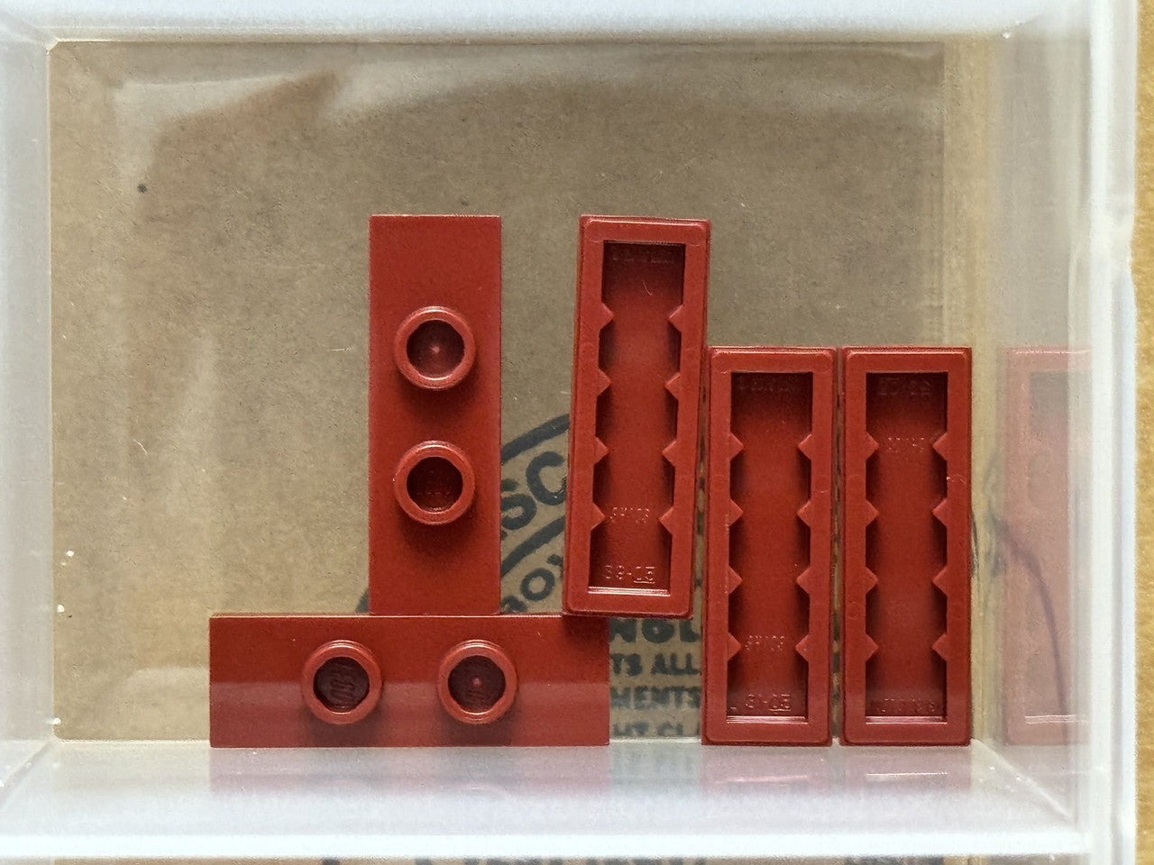 LEGO Parts - Dark Red Plate 1 x 3 2 Studs (Double Jumper) - No 34103 - QTY 5