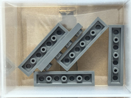 LEGO Parts - Dark Bluish Gray Plate 1 x 4 - No 3710 - QTY 5