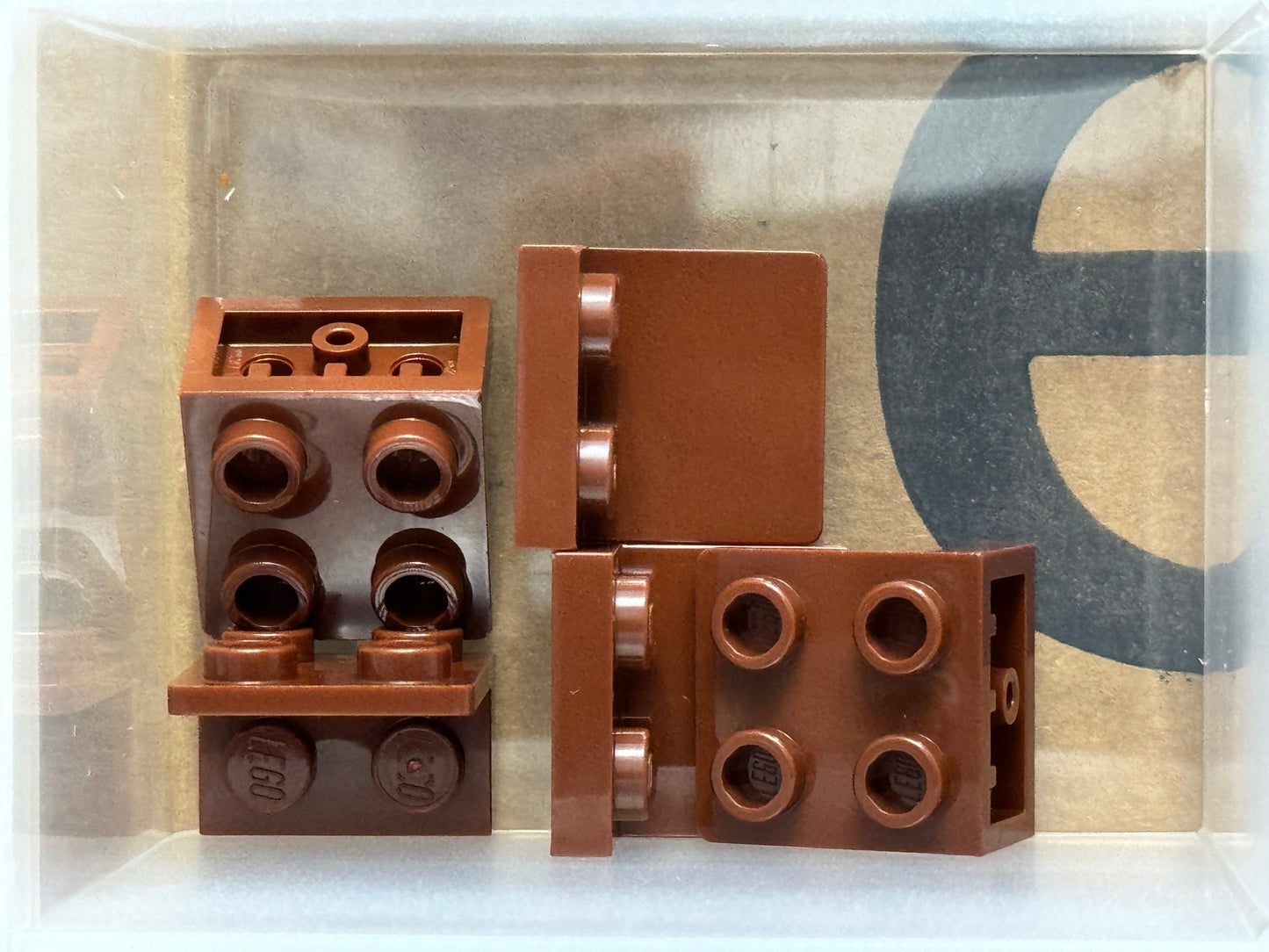 LEGO Parts - Reddish Brown Bracket 1 x 2 - 2 x 2 Inverted - No 99207 - QTY 5