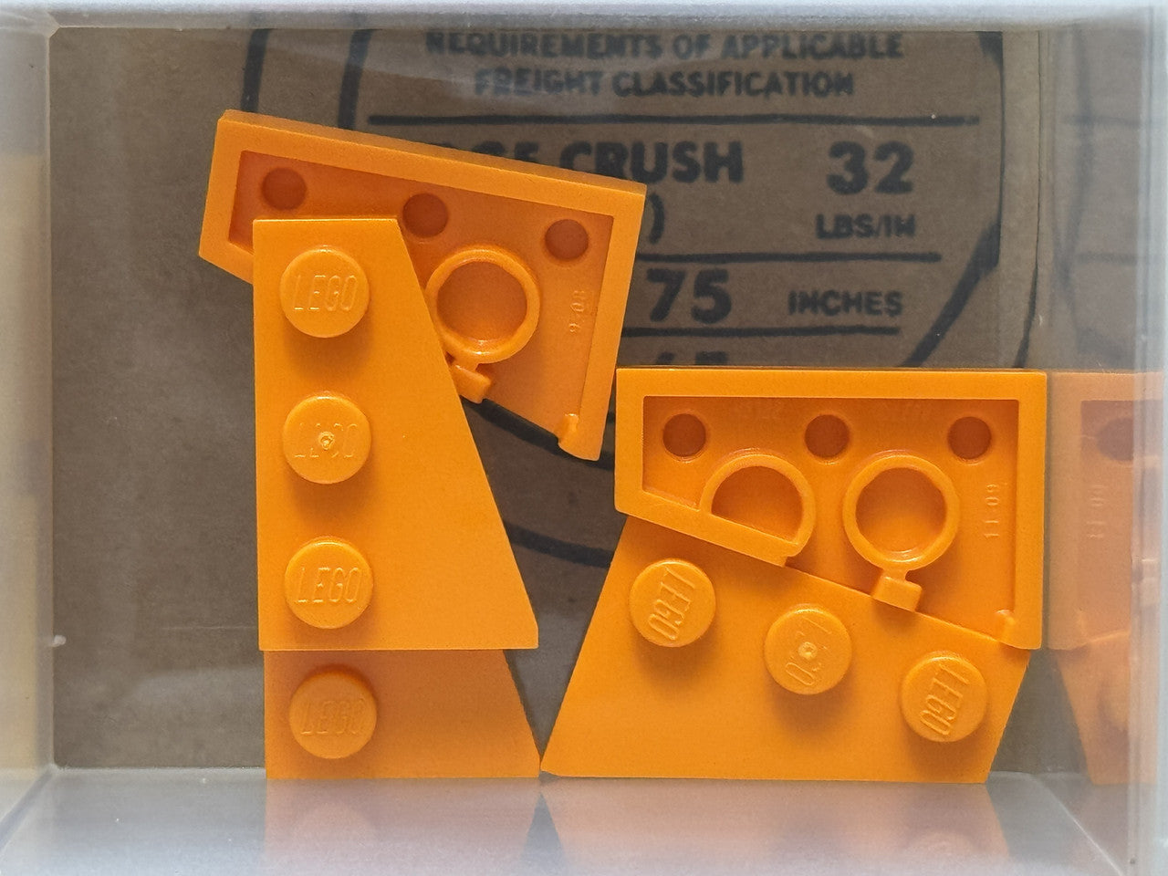 LEGO Parts - Orange Wedge, Plate 3 x 2 Right - No 43722 - QTY 5