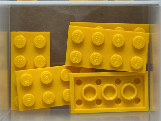 LEGO Parts - Bright Light Orange Plate 2 x 4 - No 3020 - QTY 5