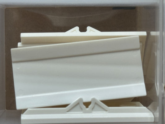 LEGO Parts - White Vehicle, Spoiler / Plow Blade 6 x 3 Hinge - No 2440 - QTY 5