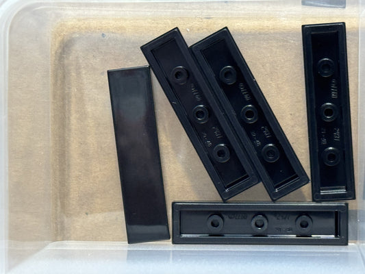 LEGO Parts - Black Tile 1 x 4 - No 2431 - QTY 5