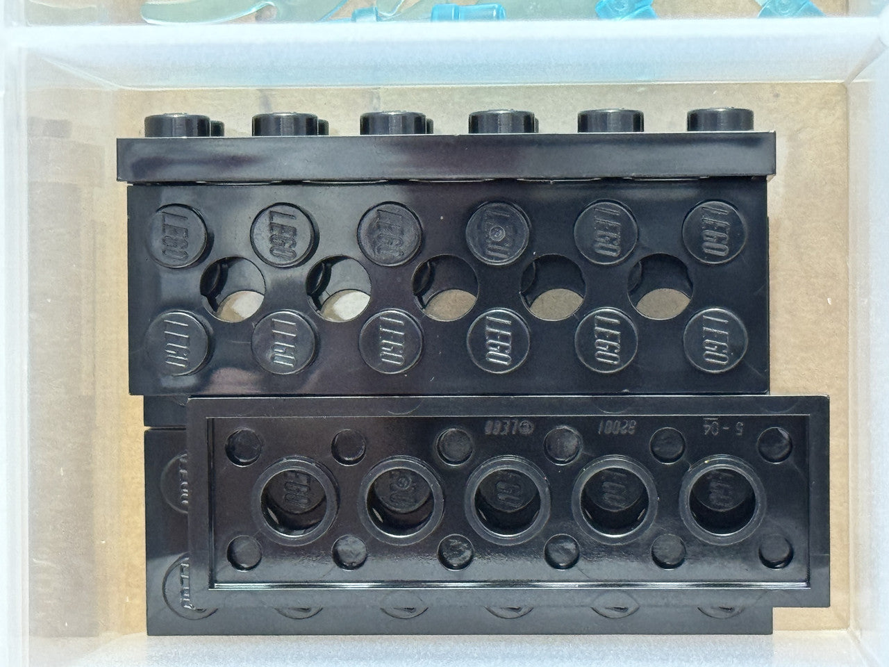 LEGO Parts - Black Technic, Plate 2 x 6 with 5 Holes - No 32001 - QTY 5