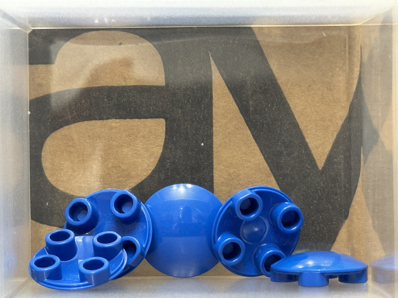 LEGO Parts - Blue Plate, Round 2 x 2 (Boat Stud) - No 2654 - QTY 5