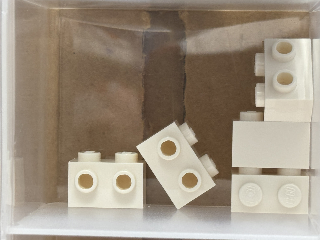 LEGO Parts - White Brick, Modified 1 x 2 with Studs on 1 Side - No 11211 - QTY 5
