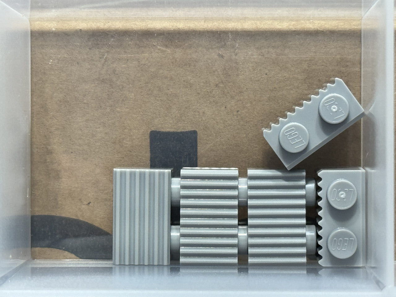 LEGO Parts - Light Bluish Gray Brick 1 x 2 with Grille - No 2877 - QTY 5